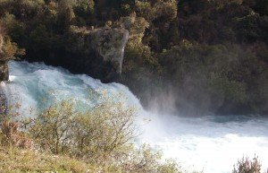 The Huka Falls are the largest falls on the Waikato River, near Taupo on New Zealand's North Island.