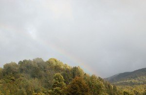 Rainbow photo taken on the way to Mt. Ruapeho, NZ's largest skiing area